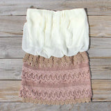 Laced Aura Dress in Sand: Alternate View #1