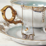 Bow & Charm Necklace: Alternate View #1