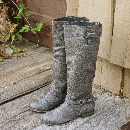 Smokestack Boots in Gray: Featured Product Image