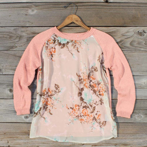 Library Card Sweater in Pink