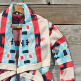 Big Sky Knit Sweater in Turquoise: Alternate View #3