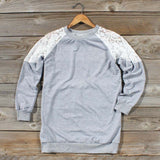 Soft Loop Lace Sweatshirt: Alternate View #1