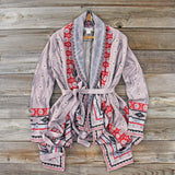 Birdsong Wrap Sweater in Dust: Alternate View #1