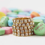 Glittering Stacks Ring in Rhinestone: Alternate View #1