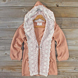 Lace Hoodie in Pink: Alternate View #1