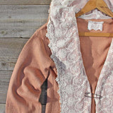 Lace Hoodie in Pink: Alternate View #2