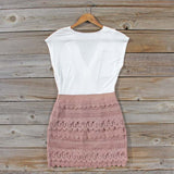 Tucked Lace Dress in Sand: Alternate View #3