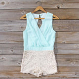 Sea Crystal Romper in Mint: Alternate View #1