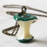 J 201 - An Apple A Day Necklace in Green: Alternate View #2