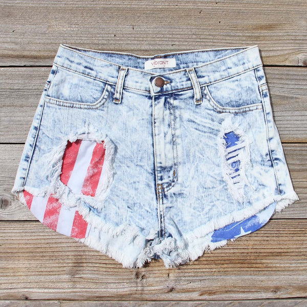 Born Wild Distressed Shorts: Featured Product Image