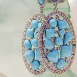 Crystallized Turquoise Earrings: Alternate View #2