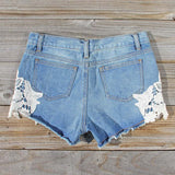 Denim & Lace Shorts: Alternate View #3