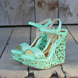 Dream Catcher Wedges in Mint: Alternate View #1
