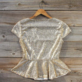 Gold Dust Peplum Blouse: Alternate View #4