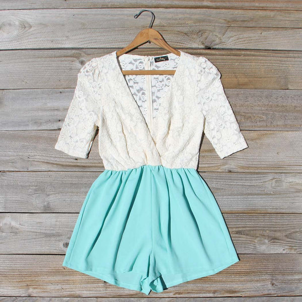 Night Tide Lace Romper: Featured Product Image