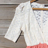 Night Tide Lace Romper in Peach: Alternate View #2