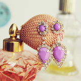 Raining Violets Earrings: Alternate View #2