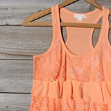 Spool Basics Ruffle Tank in Peach: Alternate View #2