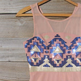 Stone Spell Beaded Dress in Dusty Pink: Alternate View #2