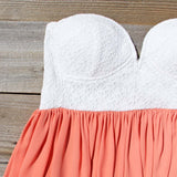 Sweetheart & Mint Dress in Peach: Alternate View #2