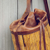 Vintage Leather Bucket Tote: Alternate View #2