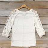 The Maddie Cozy Tee in Cream: Alternate View #4