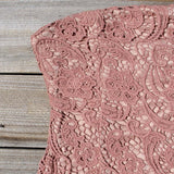 Wild Horses Lace Dress in Dusty Pink: Alternate View #2