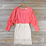 Lace and Quartz Dress in Pink: Alternate View #1