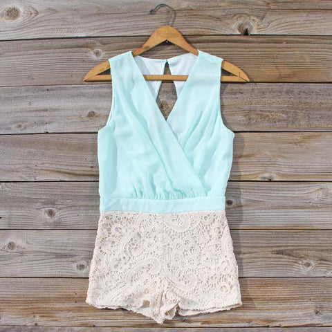 Sea Crystal Romper in Mint