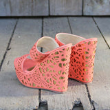 Traveling Sands Wedges in Peach: Alternate View #3