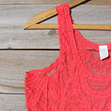 Summer Snow Lace Tank in Watermelon: Alternate View #2